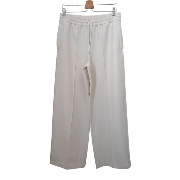 Athleta Pants - Athleta ENDEAVOR Beige Wide Leg Athleisure Relaxed Pants Women's Sz M
